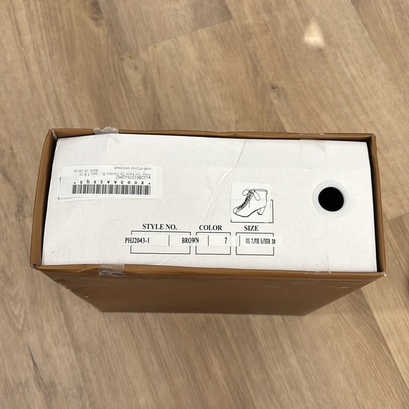 NEW Women’s Perphy Peep Toe Lace Up Boots - Picture 6 of 6